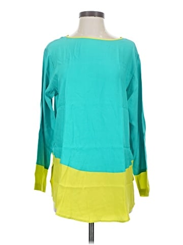 Neiman Marcus Long Sleeve Silk Top (view 1)