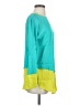 Neiman Marcus 100% Silk Color Block Green Long Sleeve Silk Top Size S - photo 4