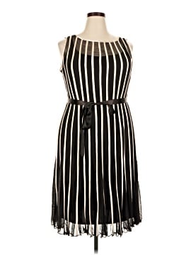 dressbarn black and white dress EUC Dressbarn 100% Cotton Black and White Floral Garden Party Dress