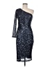 Betsy & Adam Stars Silver Cocktail Dress Size 6 - photo 1