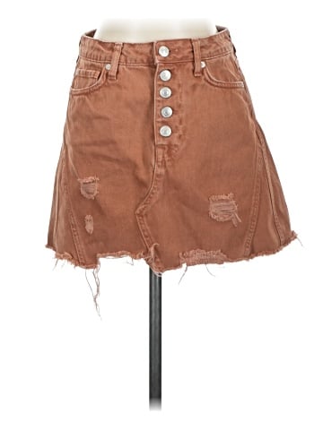 We the Free Denim Skirt (view 1)