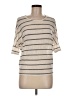 Staccato Stripes Tan Short Sleeve Top Size M - photo 1