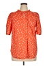 Talbots 100% Cotton Orange Short Sleeve Blouse Size 1X - photo 1