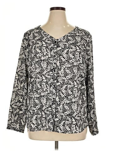 Christopher & Banks Long Sleeve Blouse (view 1)