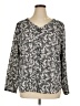 Christopher & Banks Silver Long Sleeve Blouse Size XL - photo 1