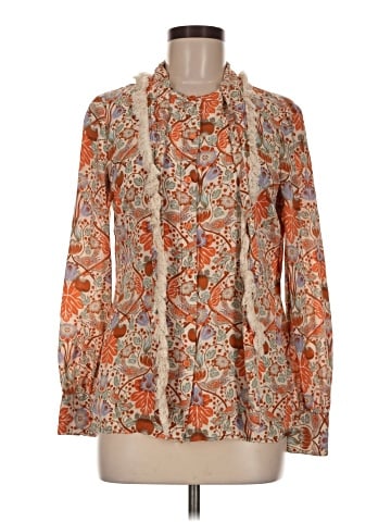 Tory Burch Long Sleeve Silk Top (view 1)