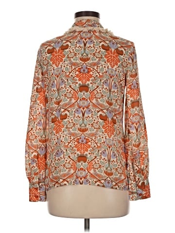 Tory Burch Long Sleeve Silk Top (view 2)