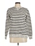 dip Stripes Silver Pullover Sweater Size M - photo 1