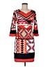En Focus Studio Graphic Orange Casual Dress Size 6 - photo 1