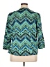 Chico's Chevron-herringbone Teal Blazer Size XL (3) - photo 2