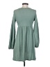 Blue Rain Solid Green Casual Dress Size S - photo 2
