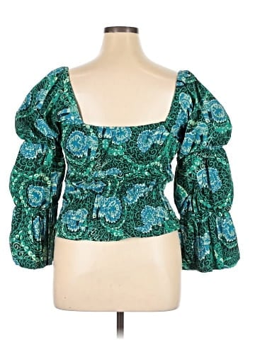 Porridge 3/4 Sleeve Blouse (view 2)
