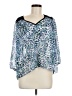 Guess Blue 3/4 Sleeve Blouse Size M - photo 1