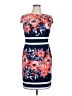 Alyx Print Blue Cocktail Dress Size 14 - photo 1