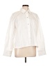 Vince. 100% Cotton Solid White Ivory Long Sleeve Blouse Size L - photo 1