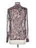 IRO 100% Silk Print Silver Long Sleeve Silk Top Size Sm (1) - photo 2