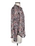 IRO 100% Silk Print Silver Long Sleeve Silk Top Size Sm (1) - photo 4
