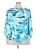 Alex Evenings 100% Polyester Teal 3/4 Sleeve Blouse Size 3X - photo 1