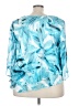 Alex Evenings 100% Polyester Teal 3/4 Sleeve Blouse Size 3X - photo 2