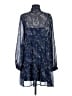 ModCloth 100% Recycled Polyester Paisley Blue Casual Dress Size M - photo 2