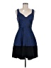 Black Halo 100% Polyester Paisley Blue Cocktail Dress Size 6 - photo 1