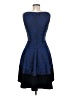 Black Halo 100% Polyester Paisley Blue Cocktail Dress Size 6 - photo 2