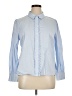 CeCe 100% Cotton Blue Long Sleeve Blouse Size XL - photo 1