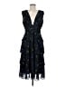 AMUR 100% Polyester Paisley Black Cocktail Dress Size 8 - photo 1