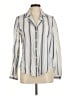 Paige 100% Lyocell Stripes Ivory Long Sleeve Blouse Size M - photo 1