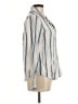 Paige 100% Lyocell Stripes Ivory Long Sleeve Blouse Size M - photo 4