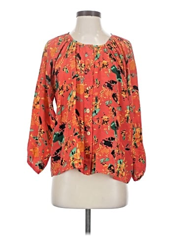 Bayla Jane 3/4 Sleeve Silk Top (view 1)