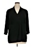 Merona Black 3/4 Sleeve Blouse Size 1X - photo 1