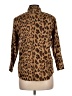Chaps 100% Cotton Animal Print Brown Long Sleeve Blouse Size L - photo 2