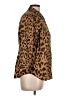 Chaps 100% Cotton Animal Print Brown Long Sleeve Blouse Size L - photo 4