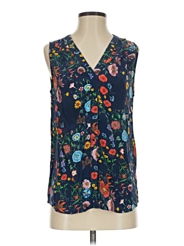 Ecru Sleeveless Silk Top (view 1)
