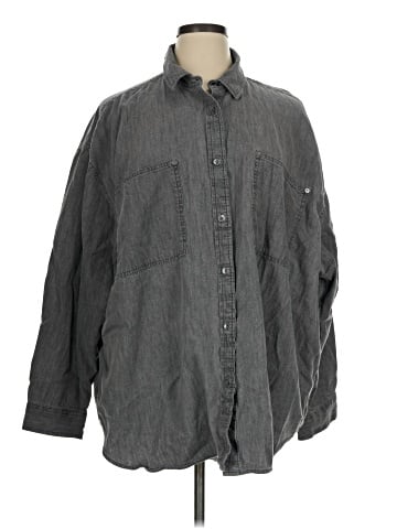 Aerie Long Sleeve Button-Down Shirt (view 1)