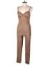 Haute Monde Solid Brown Jumpsuit Size L - photo 1