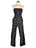 No Comment 100% Rayon Stars Black Jumpsuit Size M - photo 1