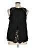 Truly Poppy 100% Polyester Black Sleeveless Blouse Size XL - photo 2