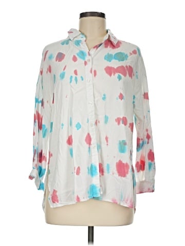 Aqua 3/4 Sleeve Blouse (view 1)