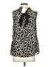 Gibson Animal Print Brown Sleeveless Blouse Size XS - photo 2