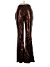 Flat White Metallic Gold Burgundy Casual Pants Size S - photo 1