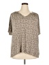Bobeau Tan Short Sleeve Blouse Size 2X - photo 1