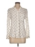 George 100% Rayon Polka Dots Ivory Long Sleeve Blouse Size 8 - photo 1