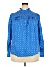 Vineyard Vines Blue Long Sleeve Silk Top Size XXL - photo 1