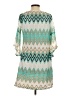 Tacera 100% Polyester Chevron-herringbone Teal Casual Dress Size S - photo 2