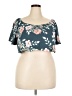 Leith 100% Polyester Teal Short Sleeve Top Size XXL - photo 1