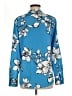 Calvin Klein 100% Polyester Floral Blue Long Sleeve Blouse Size M - photo 2