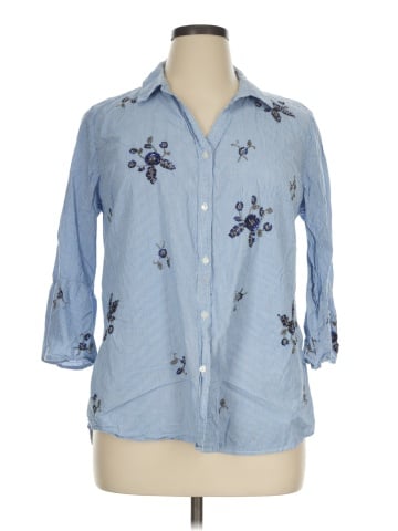 Charter Club 3/4 Sleeve Button-Down Shirt (view 1)