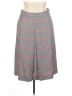 Escada Plaid Gray Wool Skirt Size EU 44 / US 14 - photo 1